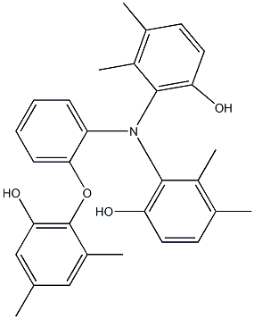 N,N-Bis(6-hydroxy-2,3-dimethylphenyl)-2-(6-hydroxy-2,4-dimethylphenoxy)benzenamine Struktur