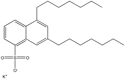 5,7-Diheptyl-1-naphthalenesulfonic acid potassium salt Struktur