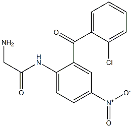 2-Amino-N-[2-(2-chlorobenzoyl)-4-nitrophenyl]acetamide Struktur