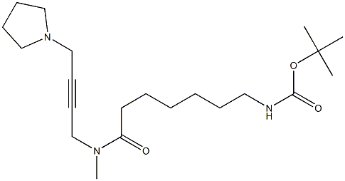 N-Methyl-N-[4-(1-pyrrolidinyl)-2-butynyl]-7-(Boc-amino)heptanamide Struktur