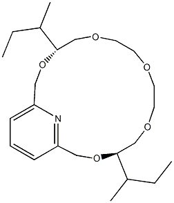 (4R,14R)-4,14-Bis(1-methylpropyl)-3,6,9,12,15-pentaoxa-21-azabicyclo[15.3.1]henicosa-1(21),17,19-triene Struktur