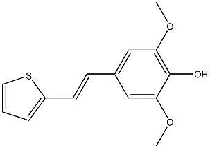 4-[(E)-2-(2-Thienyl)ethenyl]-2,6-dimethoxyphenol Struktur