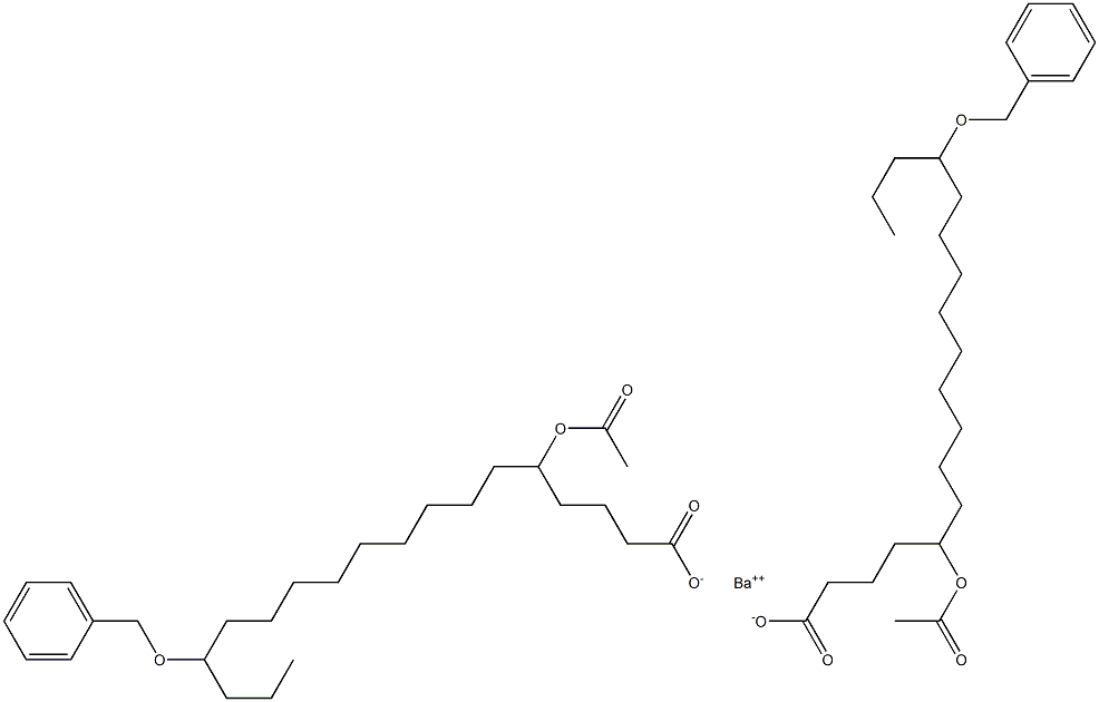 Bis(15-benzyloxy-5-acetyloxystearic acid)barium salt Struktur