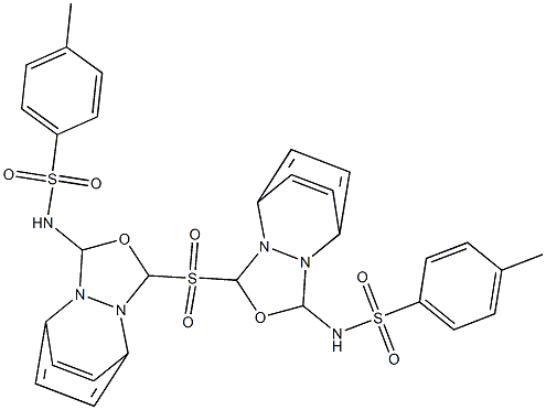 N,N'-[Sulfonylbis[4,1-phenylene(1,3,4-oxadiazole-5,2-diyl)]]bis(4-methylbenzenesulfonamide) Struktur