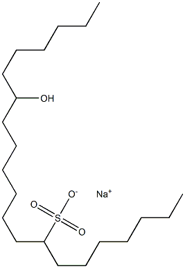 15-Hydroxyhenicosane-8-sulfonic acid sodium salt Struktur