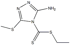 3-Amino-5-methylthio-4H-1,2,4-triazole-4-dithiocarboxylic acid ethyl ester Struktur