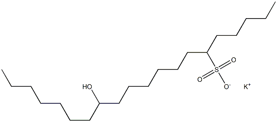 13-Hydroxyicosane-6-sulfonic acid potassium salt Struktur