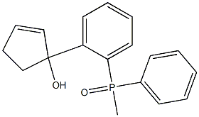 (1-Hydroxy-2-cyclopenten-1-yl)methyldiphenylphosphine oxide Struktur