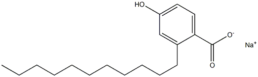 2-Undecyl-4-hydroxybenzoic acid sodium salt Struktur