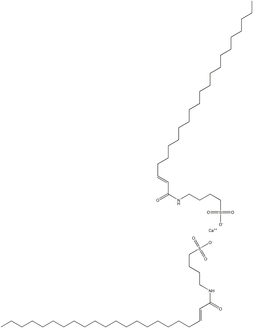 Bis[4-[(1-oxo-2-docosen-1-yl)amino]-1-butanesulfonic acid]calcium salt Struktur