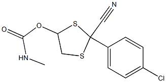 5-(Methylaminocarbonyloxy)-2-(4-chlorophenyl)-1,3-dithiolane-2-carbonitrile Struktur