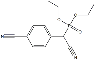 [Cyano(4-cyanophenyl)methyl]phosphonic acid diethyl ester Struktur