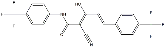 5,N-Bis(4-trifluoromethylphenyl)-2-cyano-3-hydroxy-2,4-pentadienamide Struktur