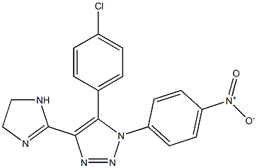 1-(4-Nitrophenyl)-4-[(4,5-dihydro-1H-imidazol)-2-yl]-5-(4-chlorophenyl)-1H-1,2,3-triazole Struktur