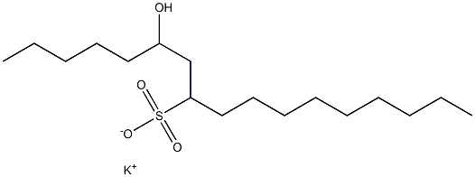 6-Hydroxyheptadecane-8-sulfonic acid potassium salt Struktur