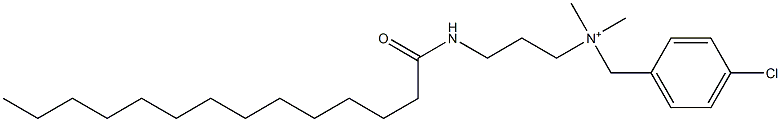 4-Chloro-N,N-dimethyl-N-[3-[(1-oxotetradecyl)amino]propyl]benzenemethanaminium Struktur