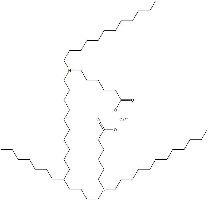 Bis[6-(didodecylamino)hexanoic acid]calcium salt Struktur