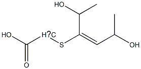 Carboxy[(1-(1-hydroxyethyl)-2-(1-hydroxyethyl)ethenyl)thio]methyl radical Struktur