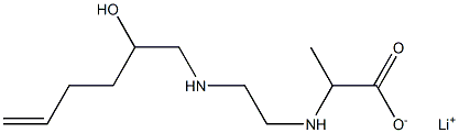 2-[N-[2-[N-(2-Hydroxy-5-hexenyl)amino]ethyl]amino]propionic acid lithium salt Struktur