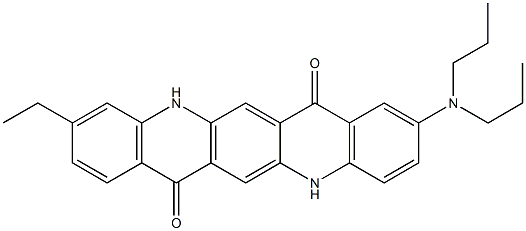 2-(Dipropylamino)-10-ethyl-5,12-dihydroquino[2,3-b]acridine-7,14-dione Struktur