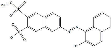 2-[(2-Hydroxy-1-naphtyl)azo]-6,7-naphthalenedisulfonic acid manganese(II) salt Struktur