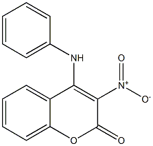 4-Anilino-3-nitro-2H-1-benzopyran-2-one Struktur