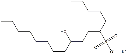 9-Hydroxyheptadecane-6-sulfonic acid potassium salt Struktur