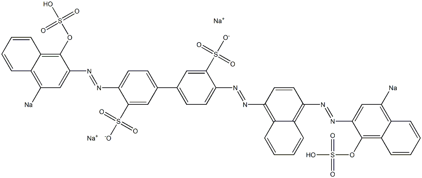 4-[(1-Hydroxy-4-sodiosulfo-2-naphthalenyl)azo]-4'-[[4-[(1-hydroxy-4-sodiosulfo-2-naphthalenyl)azo]-1-naphthalenyl]azo]-1,1'-biphenyl-3,3'-disulfonic acid disodium salt Struktur