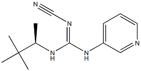 N''-Cyano-N-(3-pyridyl)-N'-[(R)-1,2,2-trimethylpropyl]guanidine Struktur