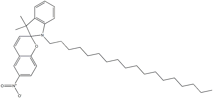 1-Octadecyl-3,3-dimethyl-6'-nitro-1,3-dihydrospiro[2H-indole-2,2'-[2H][1]benzopyran] Struktur