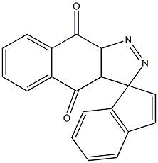 Spiro[3H-benz[f]indazole-3,1'-[1H]indene]-4,9-dione Struktur