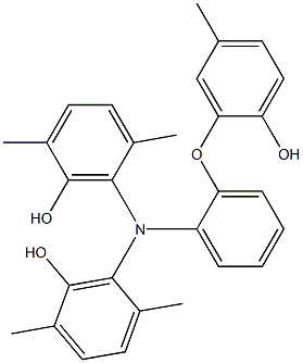 N,N-Bis(6-hydroxy-2,5-dimethylphenyl)-2-(2-hydroxy-5-methylphenoxy)benzenamine Struktur