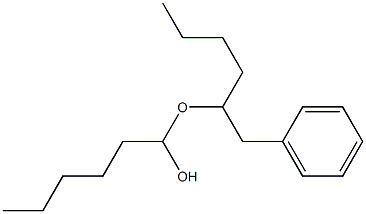 Hexanal benzylpentyl acetal Struktur