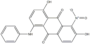 1-Anilino-4,6-dihydroxy-5-nitroanthraquinone Struktur