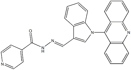 1-(Acridin-9-yl)-1H-indole-3-carbaldehyde 4-pyridylcarbonyl hydrazone Struktur