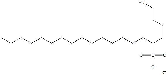 1-Hydroxyicosane-5-sulfonic acid potassium salt Struktur