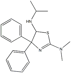 2-(Dimethylamino)-5-(isopropylamino)-4,4-diphenyl-2-thiazoline Struktur