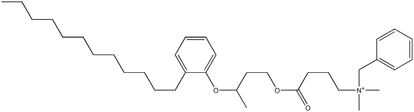 N,N-Dimethyl-N-benzyl-N-[3-[[3-(2-dodecylphenyloxy)butyl]oxycarbonyl]propyl]aminium Struktur