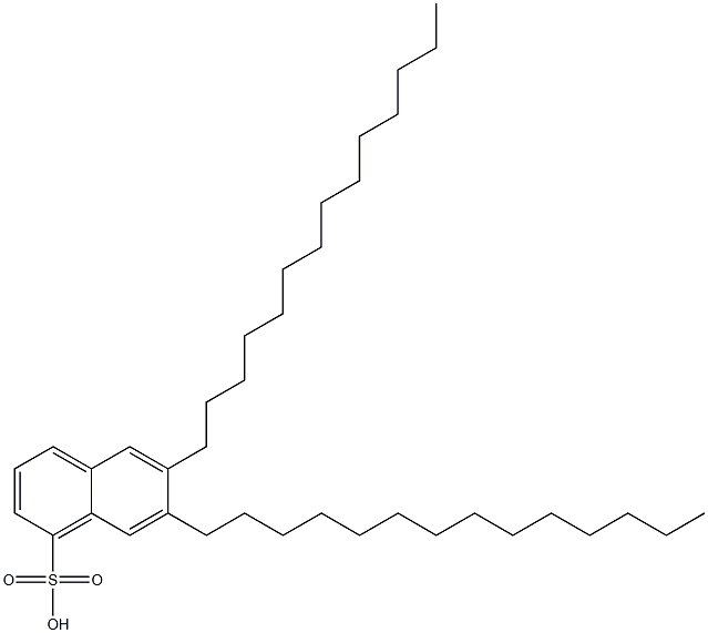 6,7-Ditetradecyl-1-naphthalenesulfonic acid Struktur