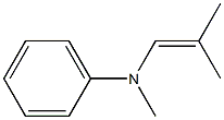 N-Methyl-N-(2-methyl-1-propenyl)aniline Struktur