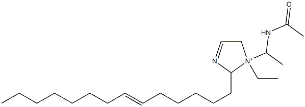 1-[1-(Acetylamino)ethyl]-1-ethyl-2-(6-tetradecenyl)-3-imidazoline-1-ium Struktur