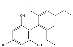 2-(2,4,6-Triethylphenyl)benzene-1,3,5-triol Struktur