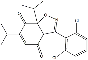 3a,7a-Dihydro-3-(2,6-dichlorophenyl)-6,7a-diisopropyl-1,2-benzisoxazole-4,7-dione Struktur