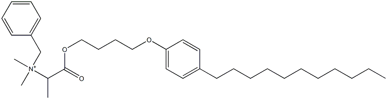 N,N-Dimethyl-N-benzyl-N-[1-[[4-(4-undecylphenyloxy)butyl]oxycarbonyl]ethyl]aminium Struktur