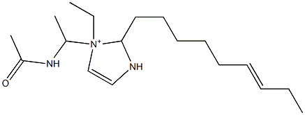 1-[1-(Acetylamino)ethyl]-1-ethyl-2-(6-nonenyl)-4-imidazoline-1-ium Struktur