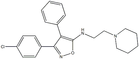 5-[N-(2-Piperidinoethyl)amino]-4-phenyl-3-(4-chlorophenyl)isoxazole Struktur