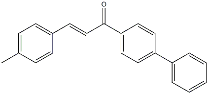 (2E)-3-(4-Methylphenyl)-1-(4-phenylphenyl)-2-propen-1-one Struktur