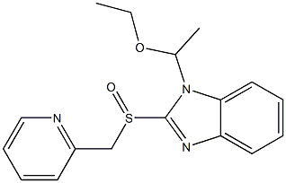 1-(1-Ethoxyethyl)-2-[(2-pyridinyl)methylsulfinyl]-1H-benzimidazole Struktur