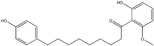 1-(2-Hydroxy-6-methoxyphenyl)-9-(4-hydroxyphenyl)nonan-1-one Struktur