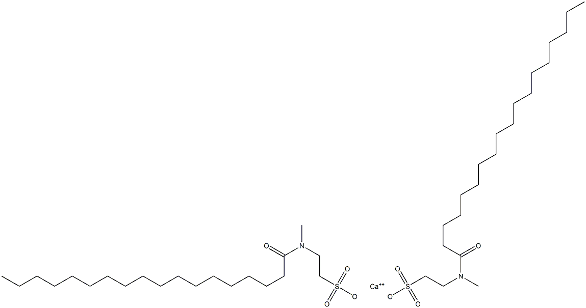 Bis(N-octadecanoyl-N-methyltaurine)calcium salt Struktur